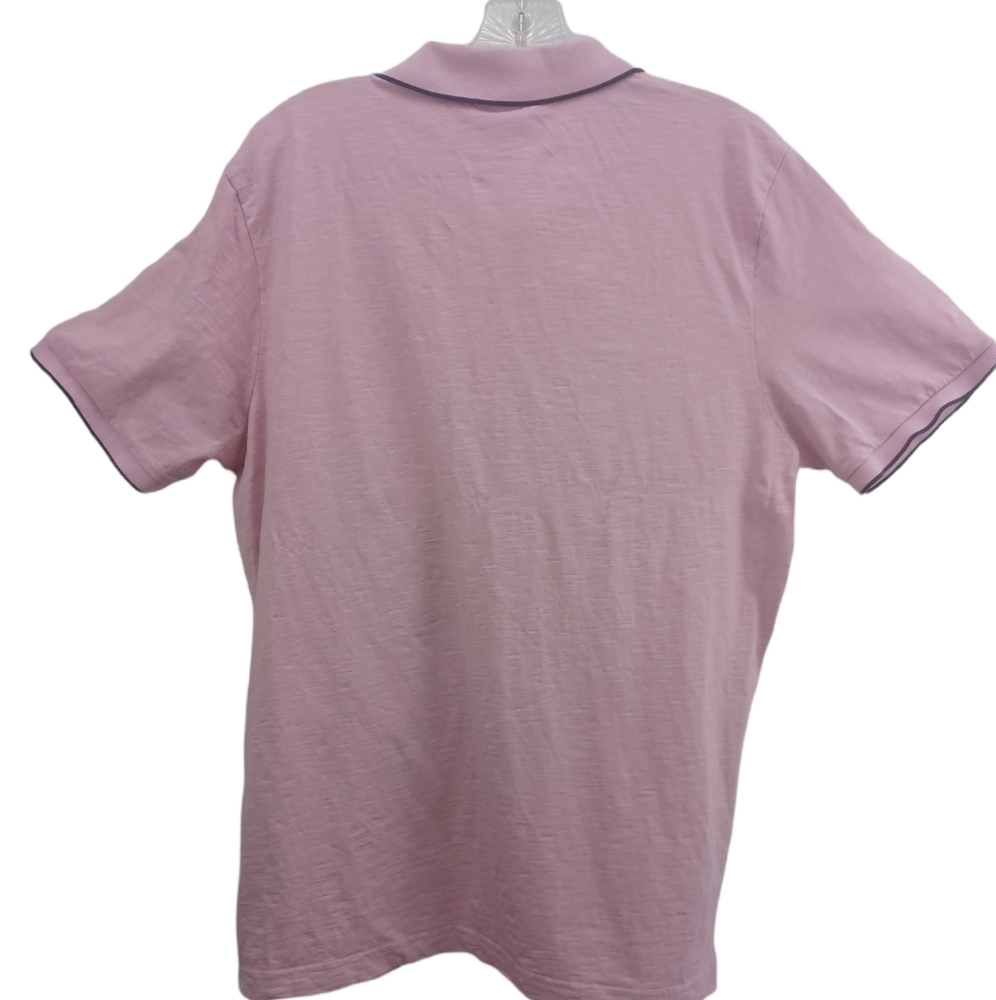 U.S Polo Assn. Pink Polo 3 Button short Sleeve Shirt Men's SZ L Preppy - Picture 2 of 7